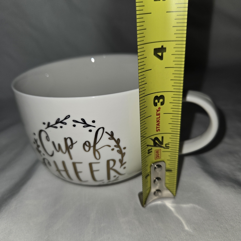 Natural Life White and Gold Cup of Cheer Mug - Picture 7 of 7